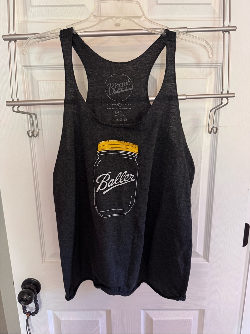 Biscuit Brand Black 'Baller' Mason Jar Tank Top